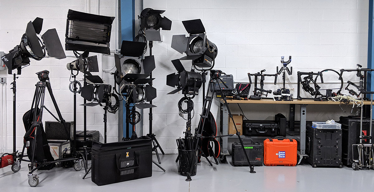 on set film production